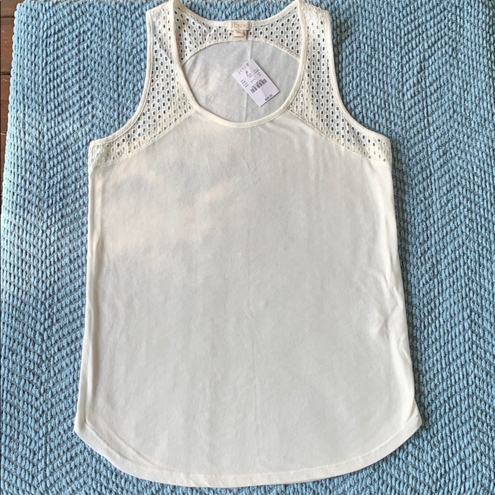 NWT J.Crew tank - cream, size XS